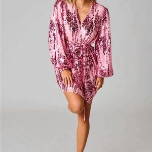 Pink Sequin Women's Robe